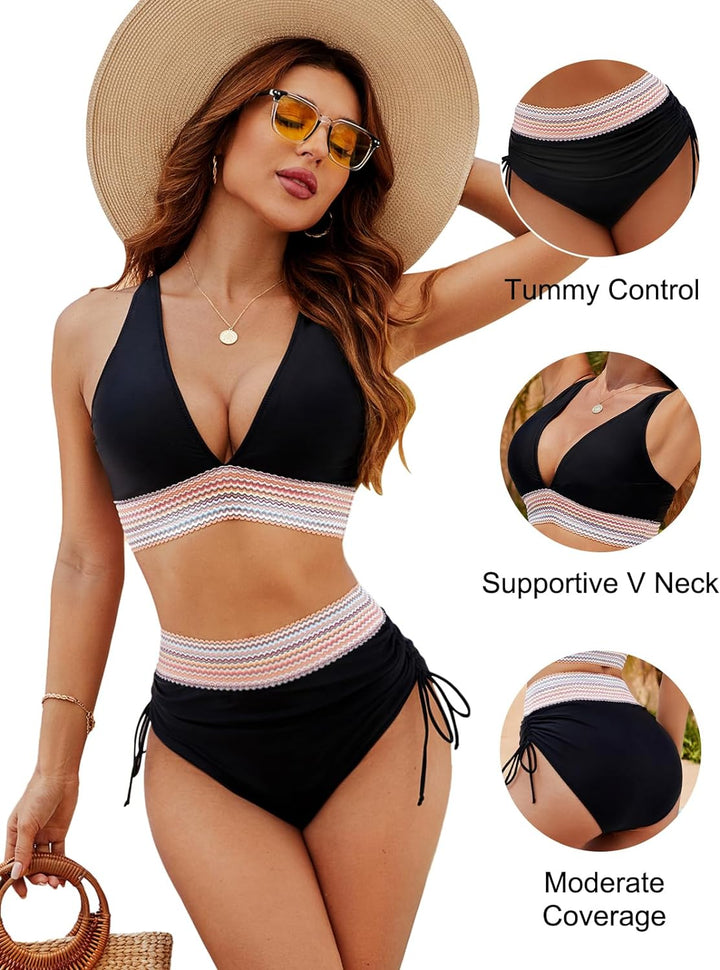 Amelia - Conjunto de bikini con control de barriga