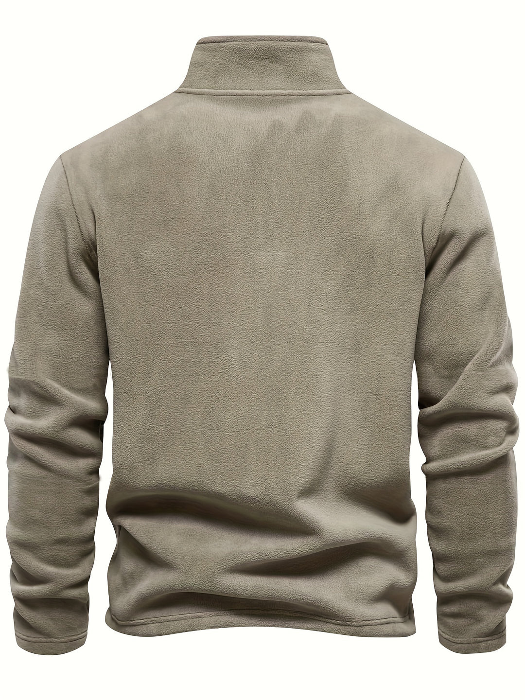 Rupert - Sudadera de forro polar con cuello henley para hombre