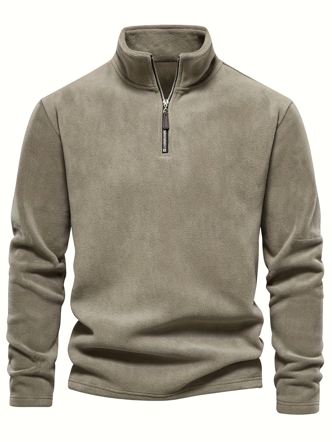 Rupert - Sudadera de forro polar con cuello henley para hombre