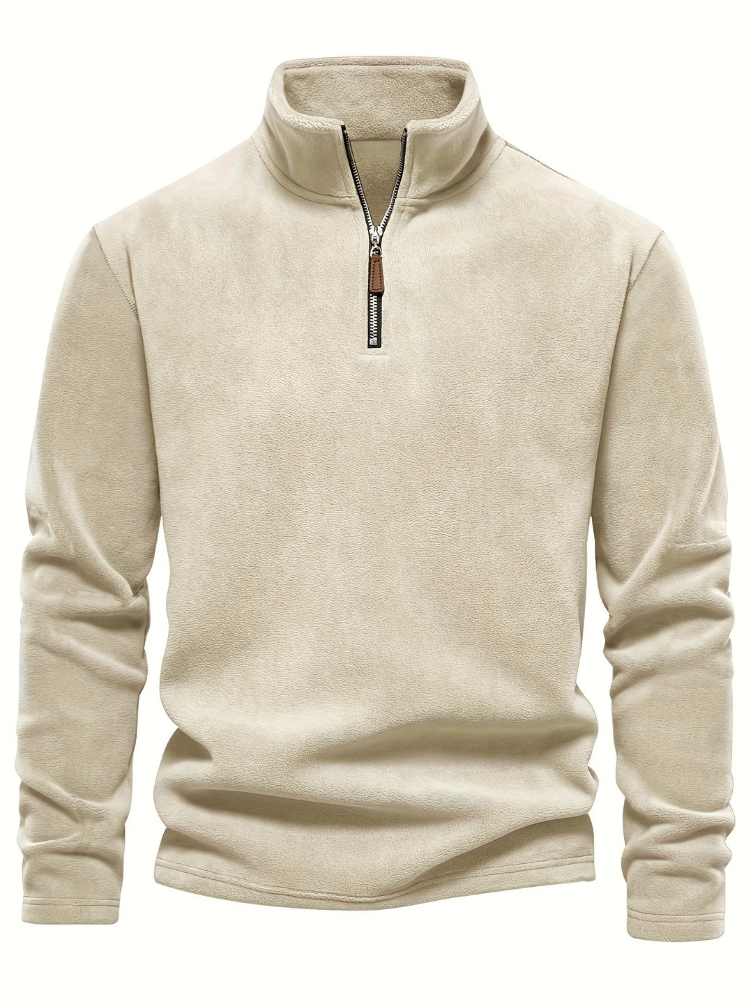 Rupert - Sudadera de forro polar con cuello henley para hombre